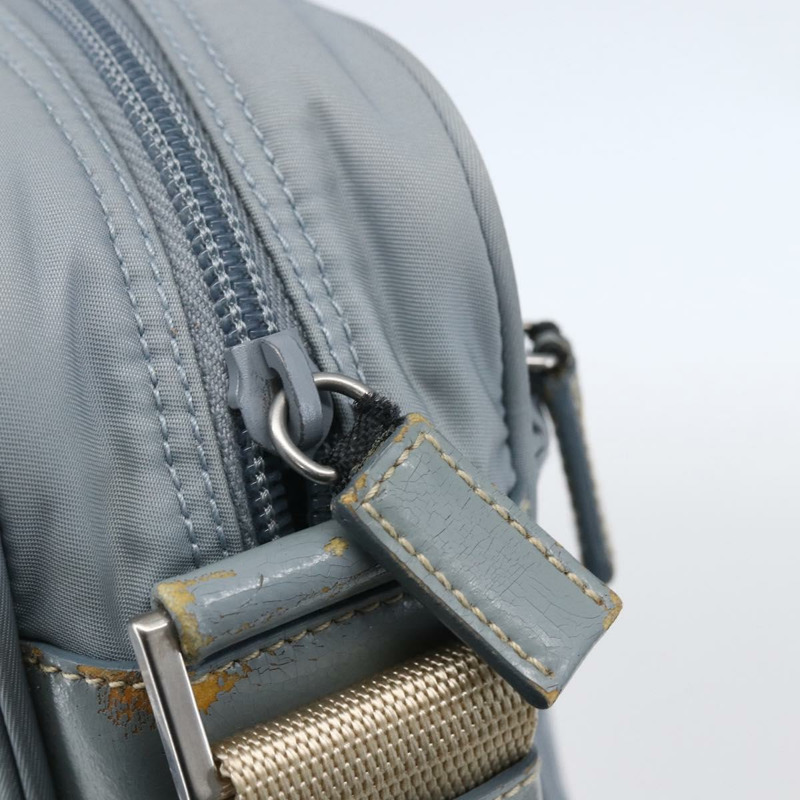 【日本直送】PRADA 尼龍肩包 淺藍色 銀色 正品 121317-8