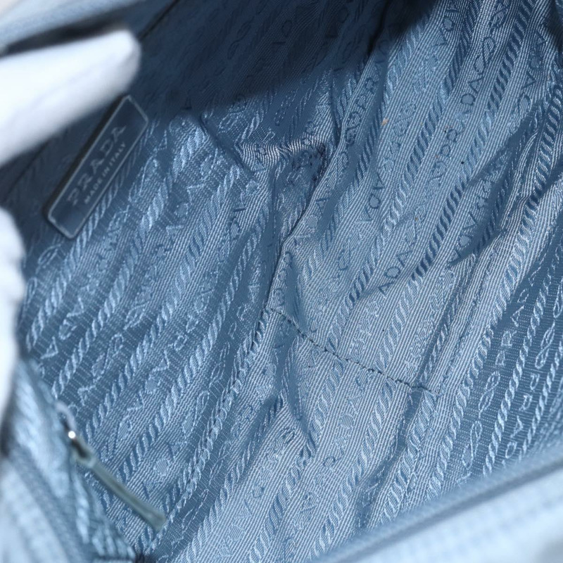 【日本直送】PRADA 尼龍肩包 淺藍色 銀色 正品 121317-9