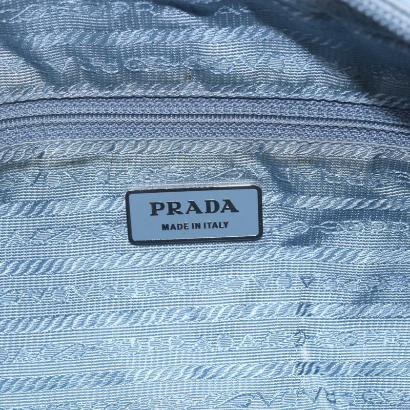 【日本直送】PRADA 尼龍肩包 淺藍色 銀色 正品 121317-18