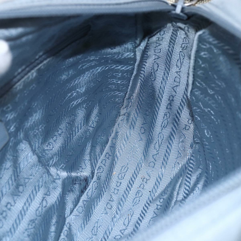 【日本直送】PRADA 尼龍肩包 淺藍色 銀色 正品 121317-19