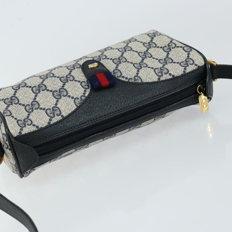 【日本直送】GUCCI GG Supreme Sherry Line 手提包 PVC 海軍藍 金色 紅色 89 02 018 正品 148804-5