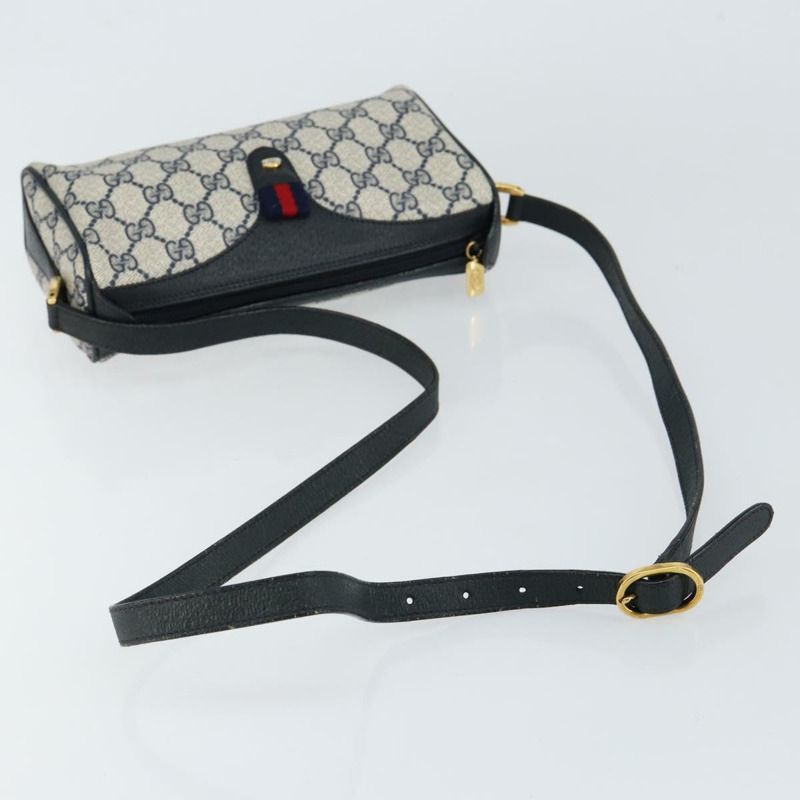 【日本直送】GUCCI GG Supreme Sherry Line 手提包 PVC 海軍藍 金色 紅色 89 02 018 正品 148804-6