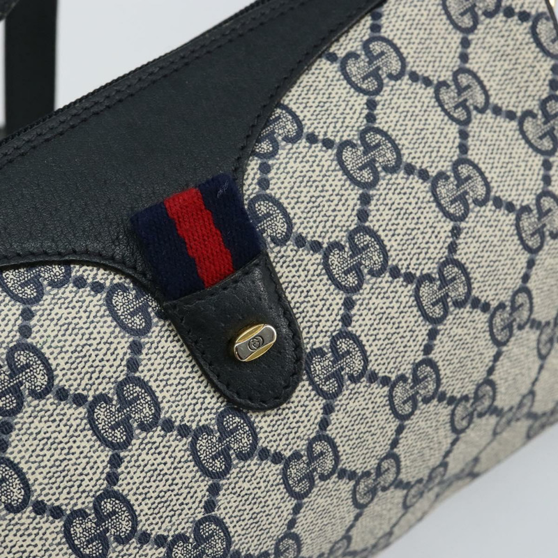 【日本直送】GUCCI GG Supreme Sherry Line 手提包 PVC 海軍藍 金色 紅色 89 02 018 正品 148804-13