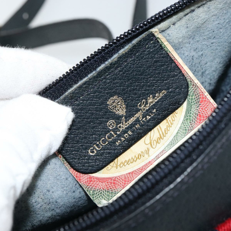 【日本直送】GUCCI GG Supreme Sherry Line 手提包 PVC 海軍藍 金色 紅色 89 02 018 正品 148804-15