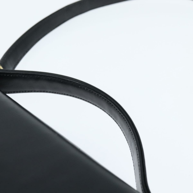 【日本直送】Christian Dior 手提包 小牛皮 2way 黑色 金色 Auth 150418-7