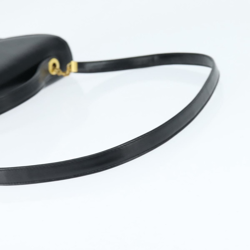 【日本直送】Christian Dior 手提包 小牛皮 2way 黑色 金色 Auth 150418-8