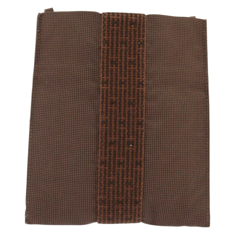 【日本直送】愛馬仕 Pochette Her Line MM 單肩帆布包,棕色,正品 150447-1