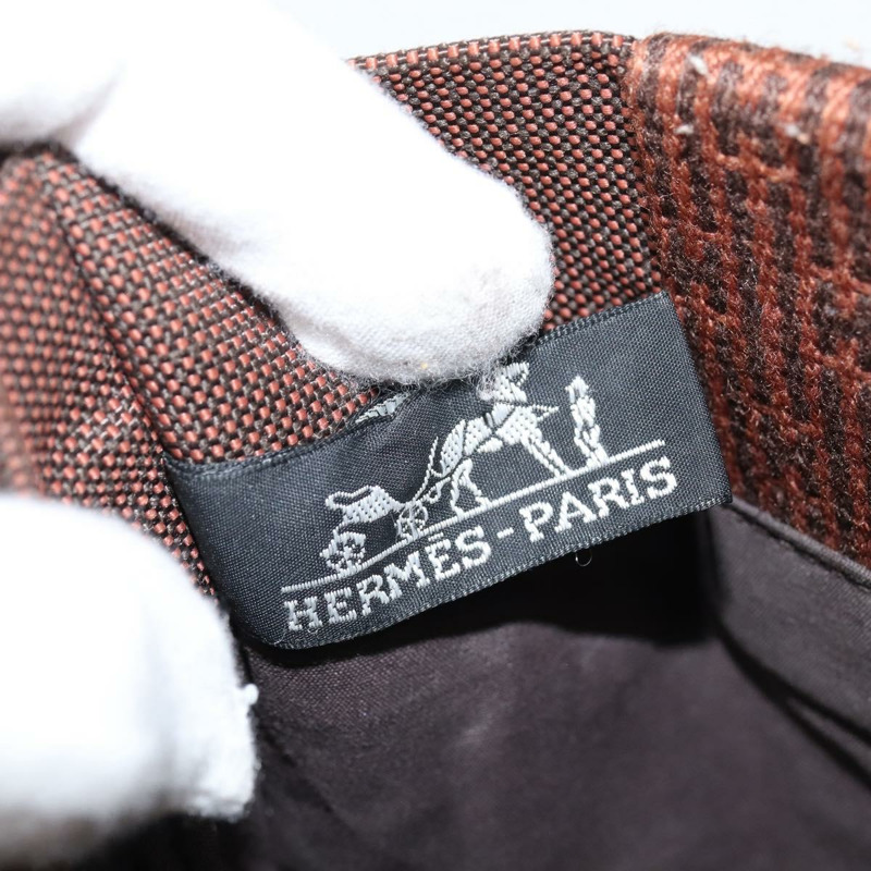 【日本直送】愛馬仕 Pochette Her Line MM 單肩帆布包,棕色,正品 150447-13