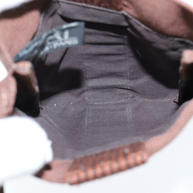 【日本直送】愛馬仕 Pochette Her Line MM 單肩帆布包,棕色,正品 150447-14