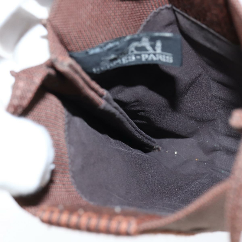 【日本直送】愛馬仕 Pochette Her Line MM 單肩帆布包,棕色,正品 150447-16