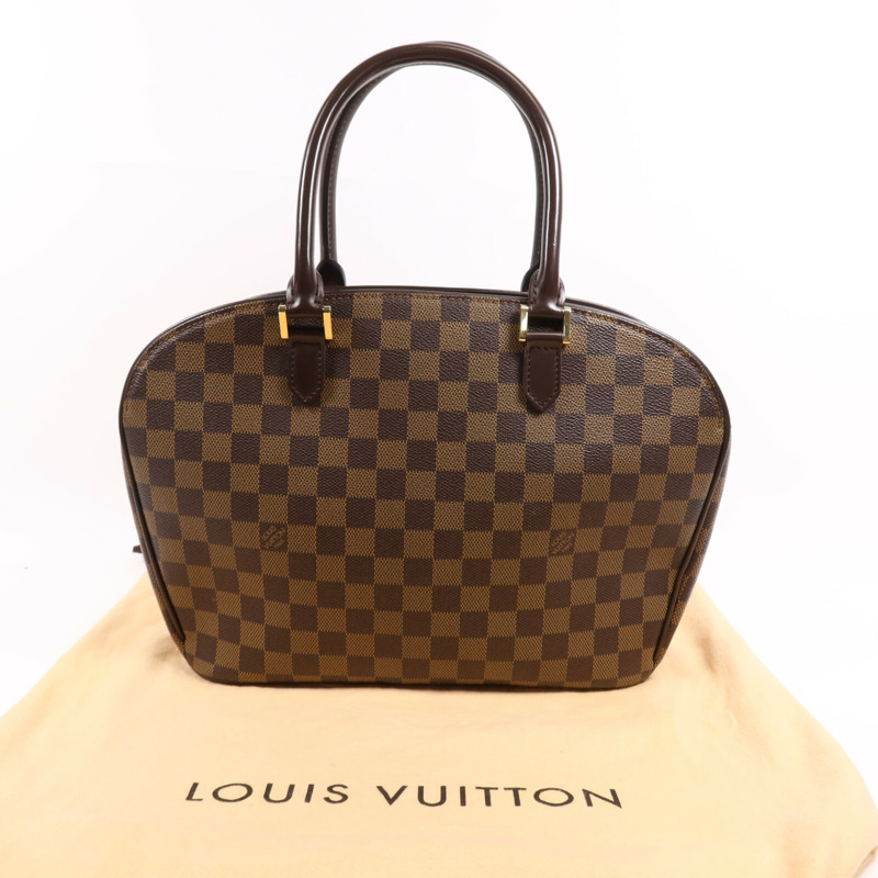 LOUIS VUITTON Damier Ebene Sarria Horizontal金扣手挽袋-8
