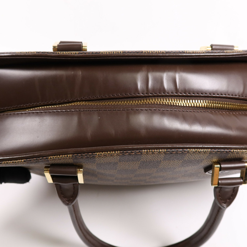 LOUIS VUITTON Damier Ebene Sarria Horizontal金扣手挽袋-14