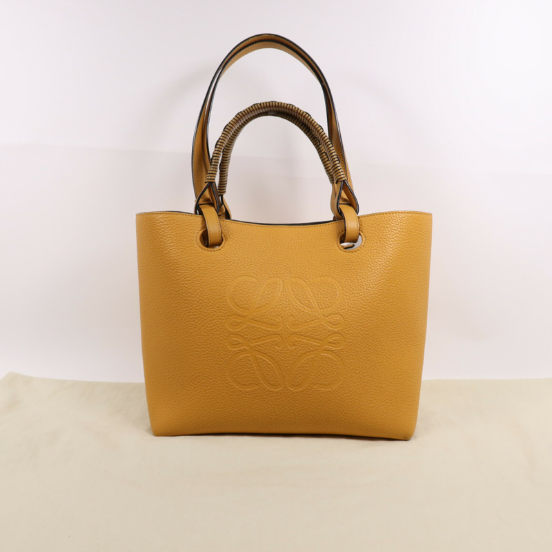 LOEWE 牛皮皮革Anagram Tote Bag手挽肩背兩用袋-5