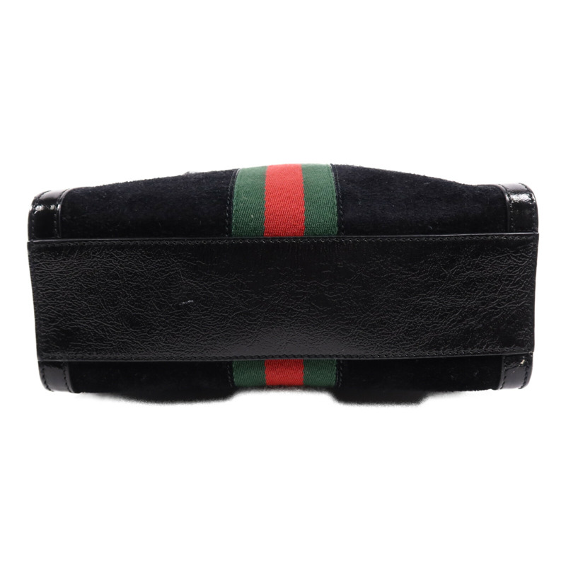 GUCCI 麂皮皮革Chain Shoulder Bag金扣手挽肩背兩用袋-3