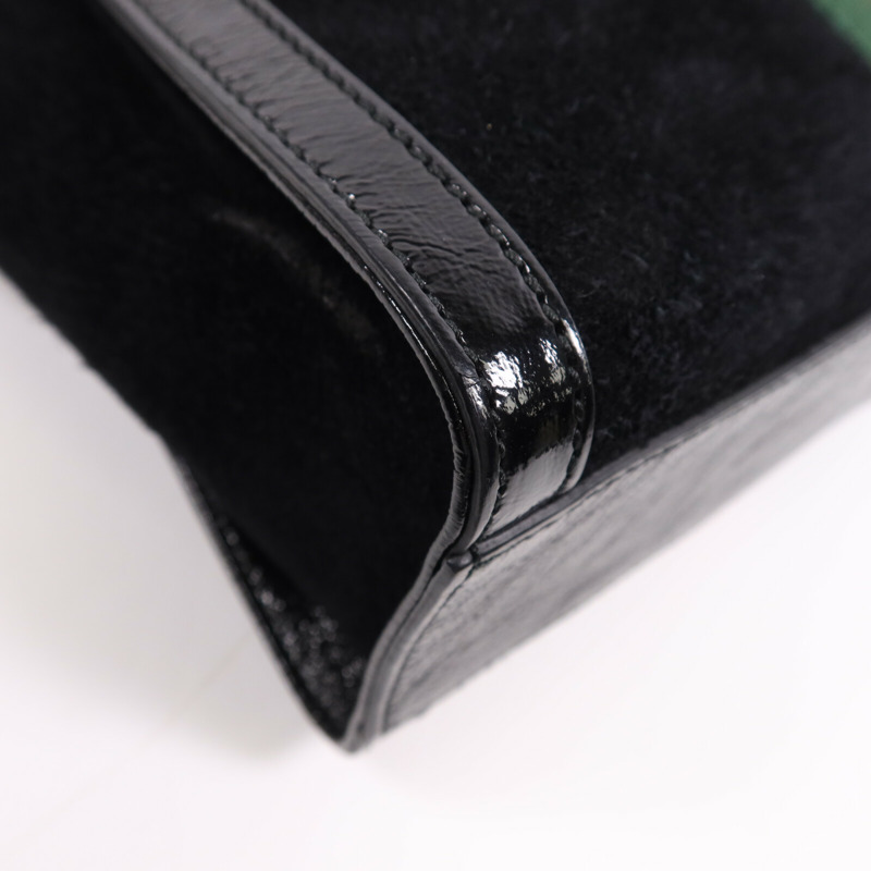 GUCCI 麂皮皮革Chain Shoulder Bag金扣手挽肩背兩用袋-5