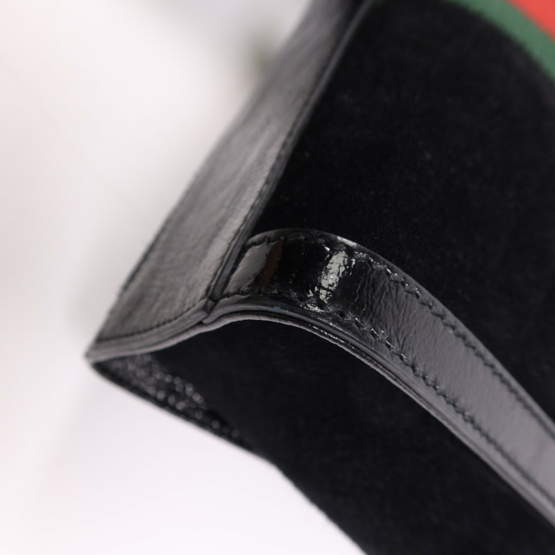 GUCCI 麂皮皮革Chain Shoulder Bag金扣手挽肩背兩用袋-6