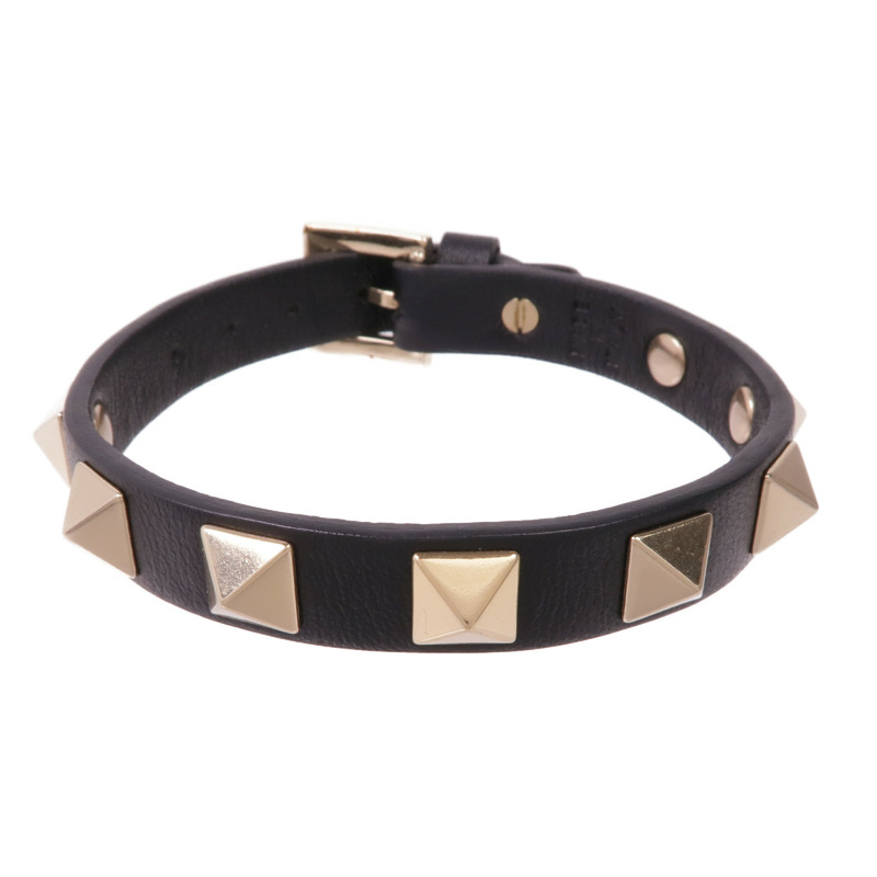 Valentino 牛皮皮革/金屬Bracelet手帶-0