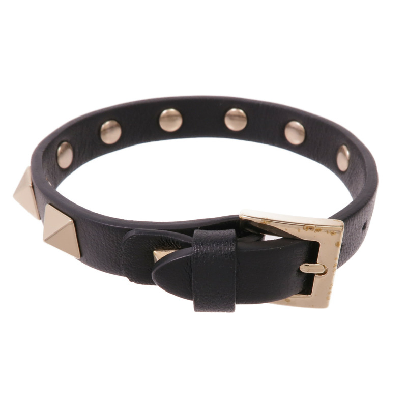 Valentino 牛皮皮革/金屬Bracelet手帶-2