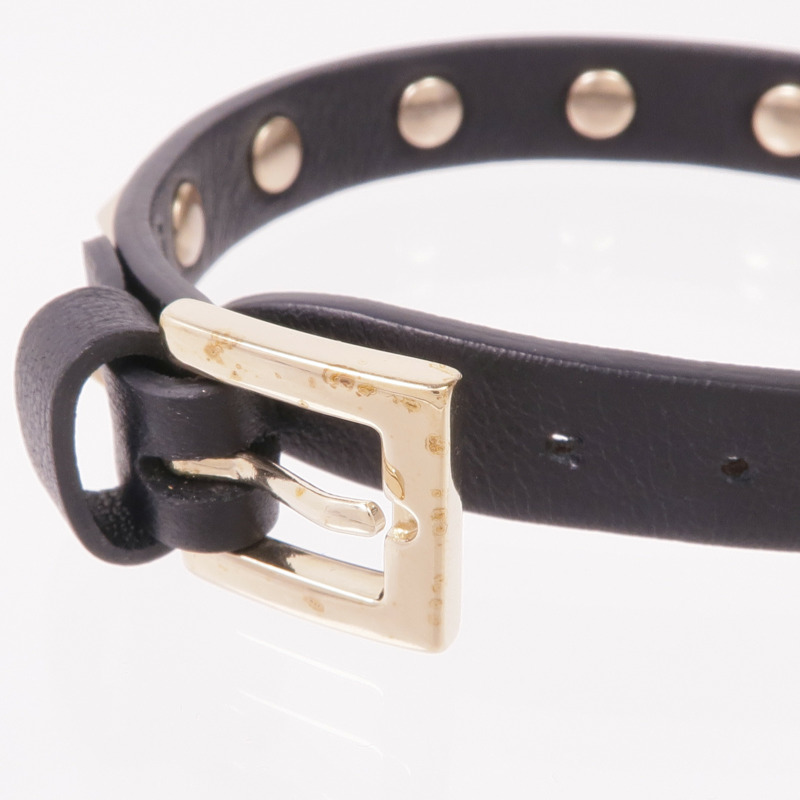Valentino 牛皮皮革/金屬Bracelet手帶-5