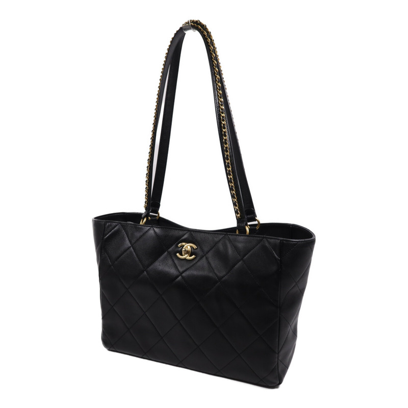 CHANEL 牛皮皮革Matelasse Tote金扣手挽袋-2