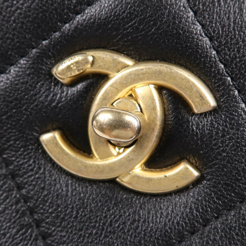 CHANEL 牛皮皮革Matelasse Tote金扣手挽袋-9