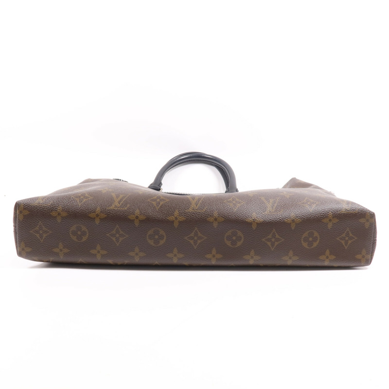 LOUIS VUITTON Monogram Macassar Porte-Documents Jour銀扣肩背袋-3