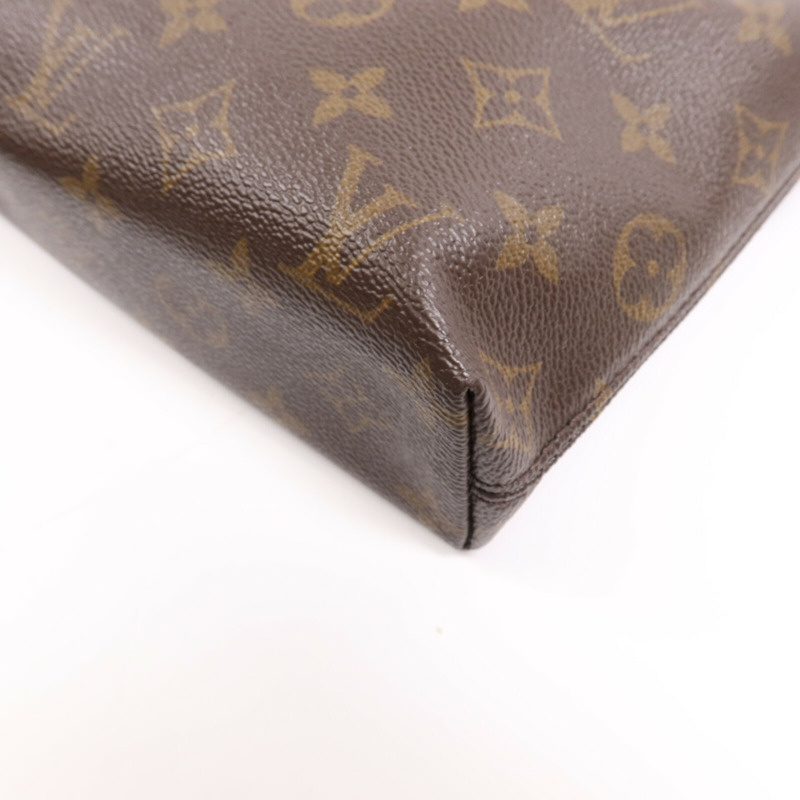LOUIS VUITTON Monogram Macassar Porte-Documents Jour銀扣肩背袋-5