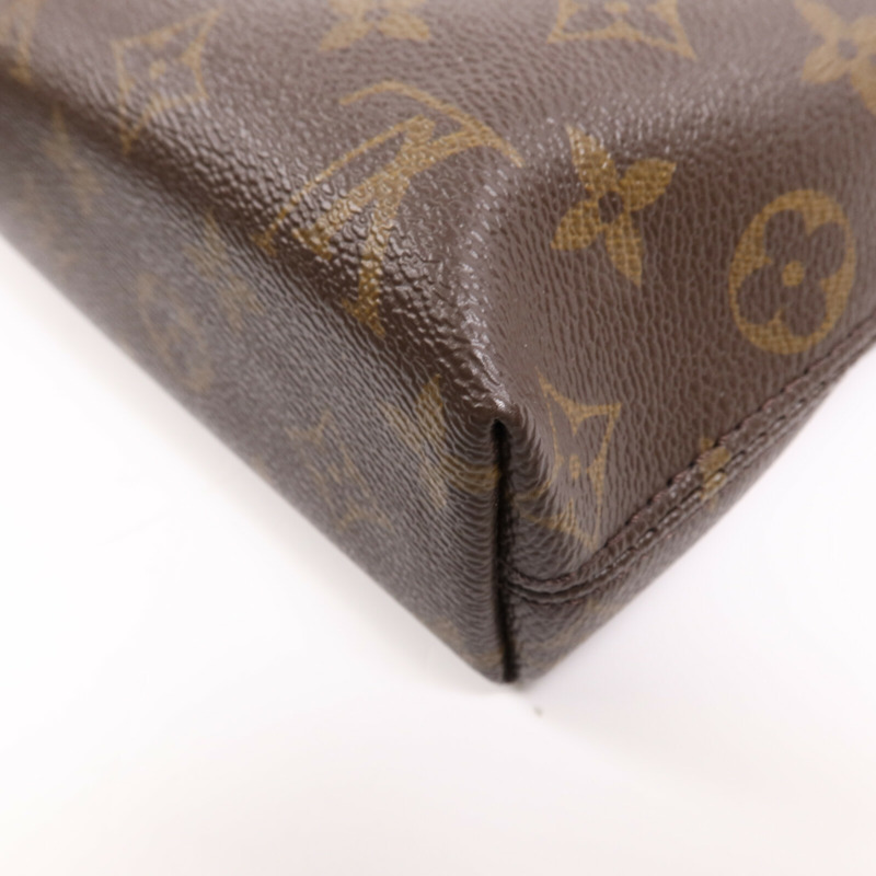 LOUIS VUITTON Monogram Macassar Porte-Documents Jour銀扣肩背袋-7