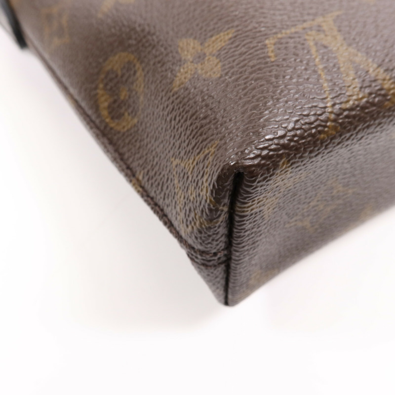 LOUIS VUITTON Monogram Macassar Porte-Documents Jour銀扣肩背袋-8