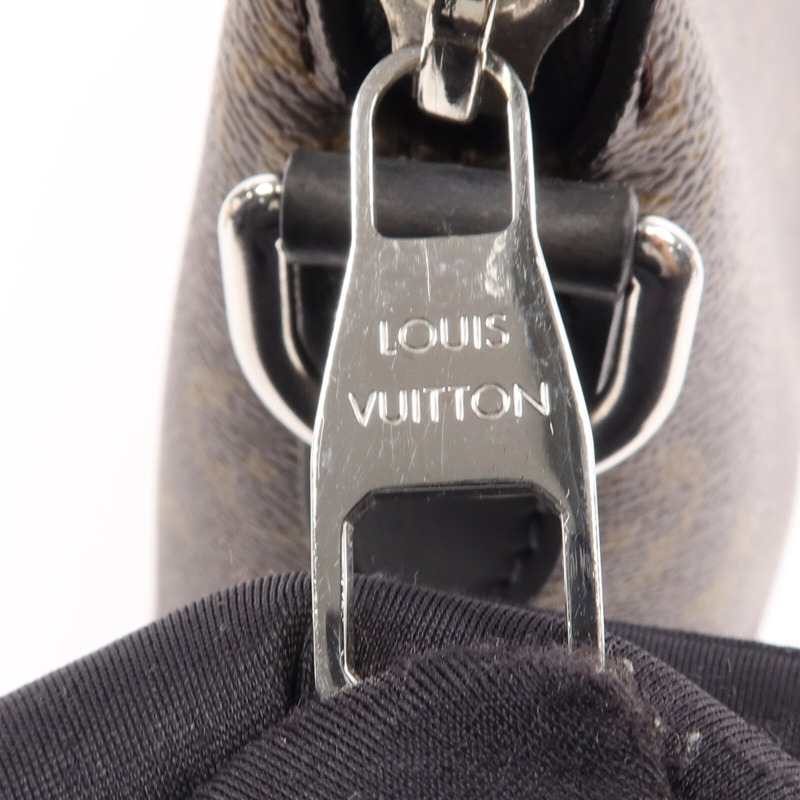 LOUIS VUITTON Monogram Macassar Porte-Documents Jour銀扣肩背袋-14