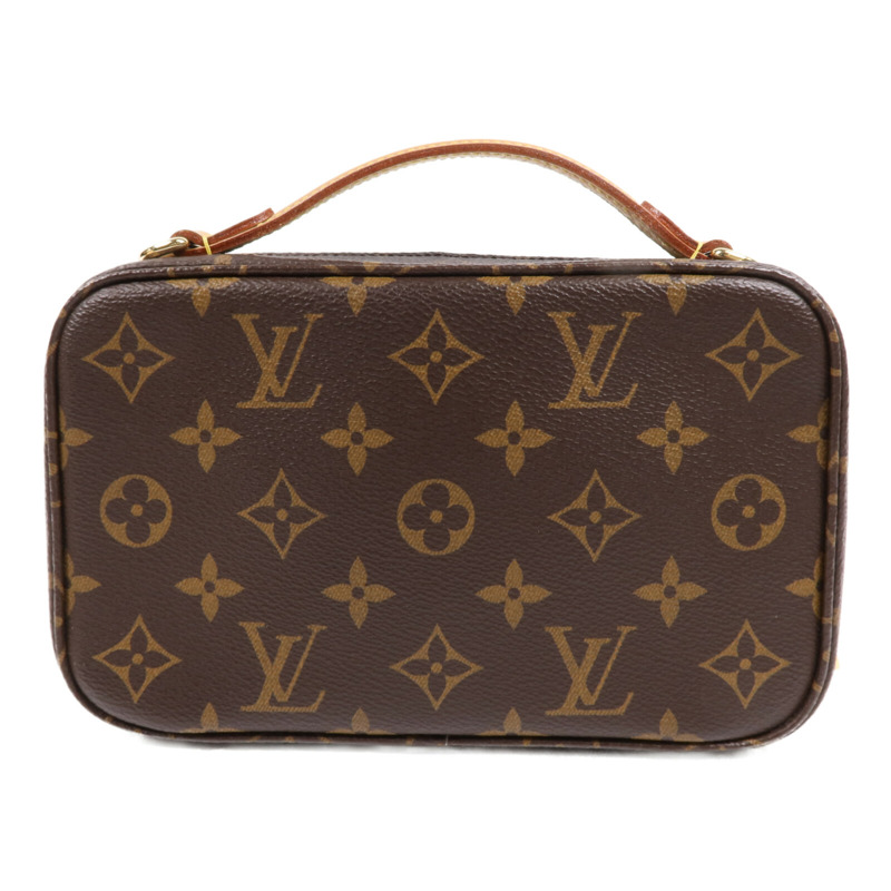 LOUIS VUITTON Monogram Utility金扣手挽肩背兩用袋棕色-1