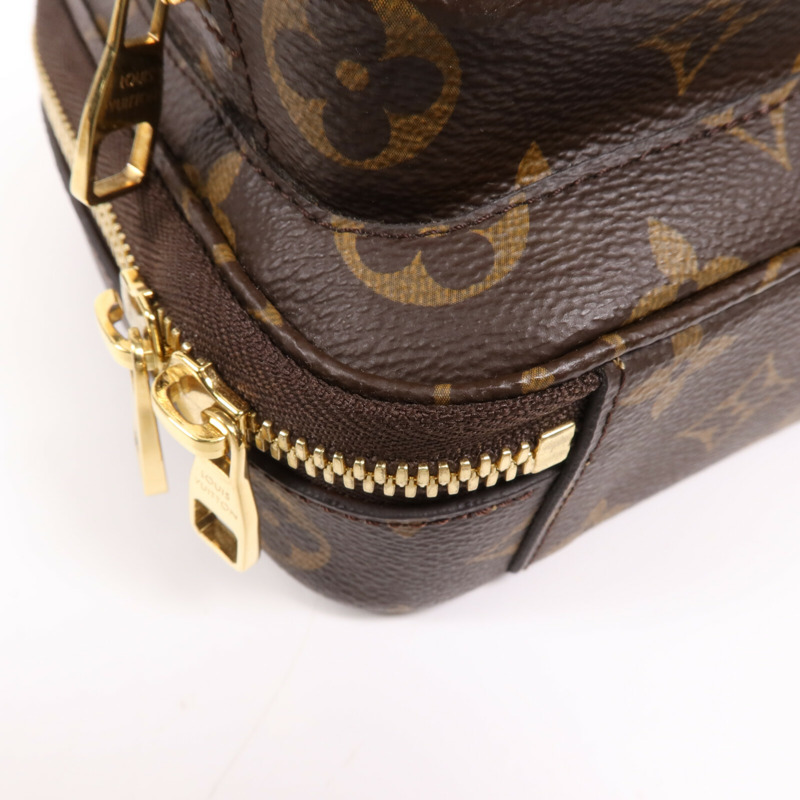 LOUIS VUITTON Monogram Utility金扣手挽肩背兩用袋棕色-6