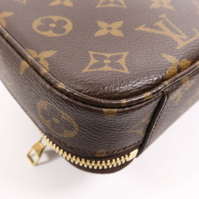 LOUIS VUITTON Monogram Utility金扣手挽肩背兩用袋棕色-8