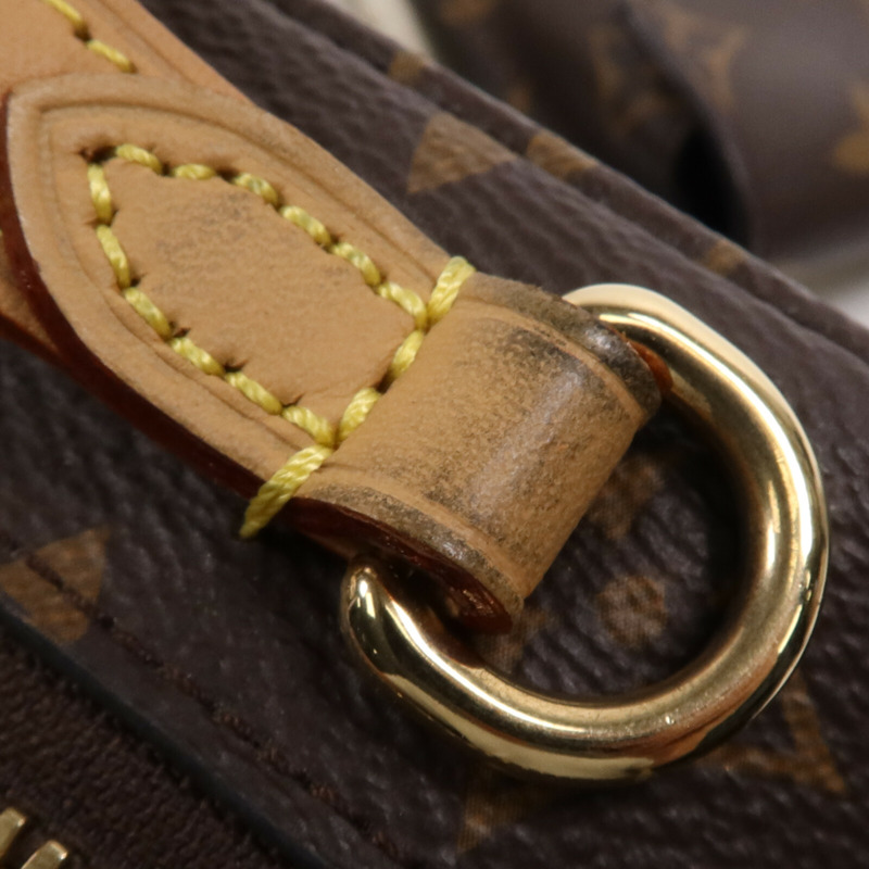 LOUIS VUITTON Monogram Utility金扣手挽肩背兩用袋棕色-11
