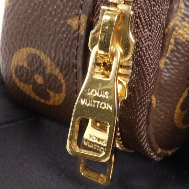 LOUIS VUITTON Monogram Utility金扣手挽肩背兩用袋棕色-12