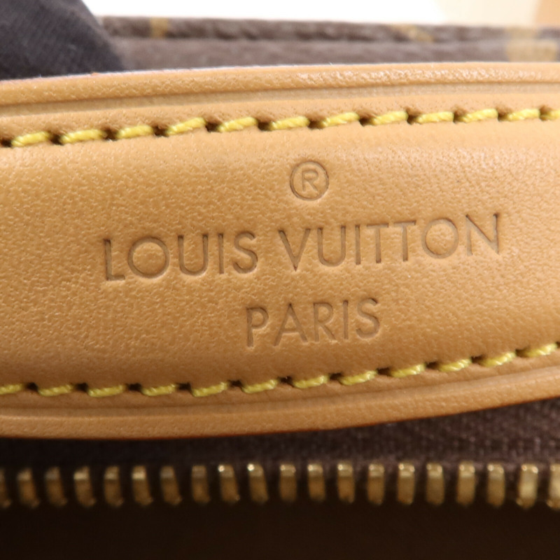 LOUIS VUITTON Monogram Utility金扣手挽肩背兩用袋棕色-13