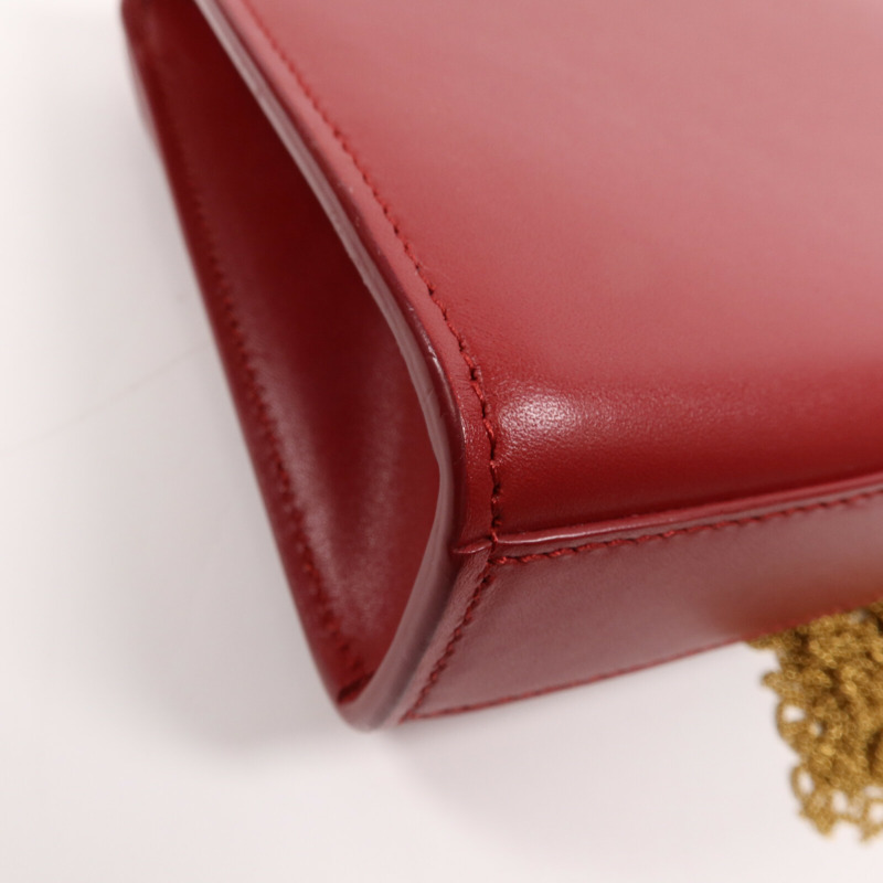 YVES SAINT LAURENT 牛皮皮革Kate Tassel金扣鏈帶肩背袋-12