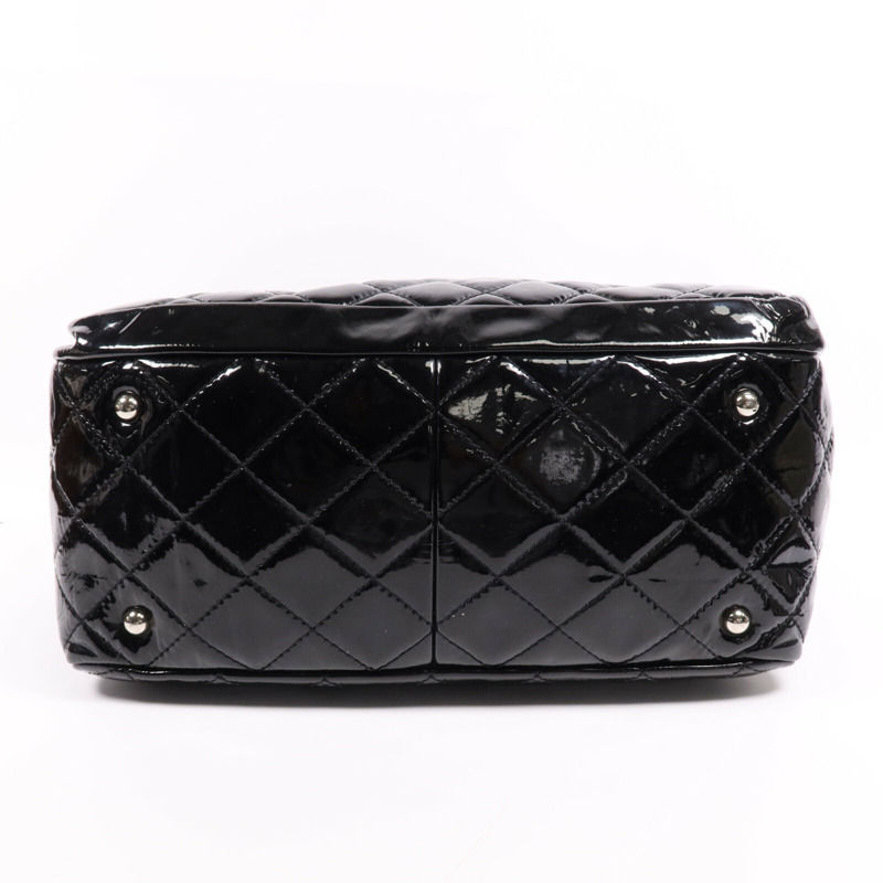 CHANEL 漆皮皮革Shoulder Bag銀扣鏈帶肩背袋-3