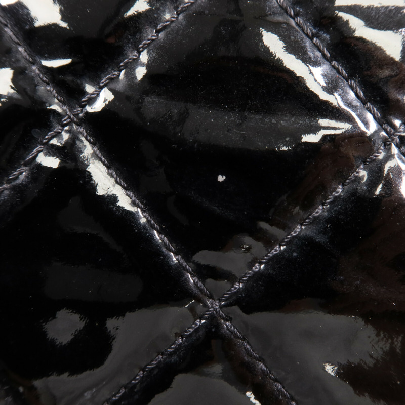 CHANEL 漆皮皮革Shoulder Bag銀扣鏈帶肩背袋-11