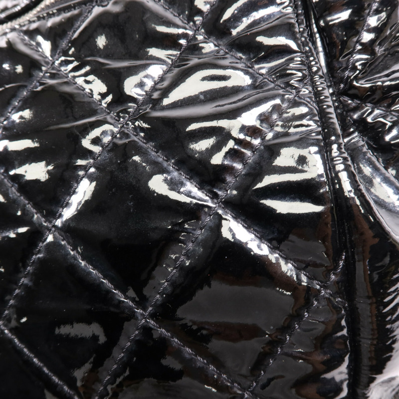 CHANEL 漆皮皮革Shoulder Bag銀扣鏈帶肩背袋-12