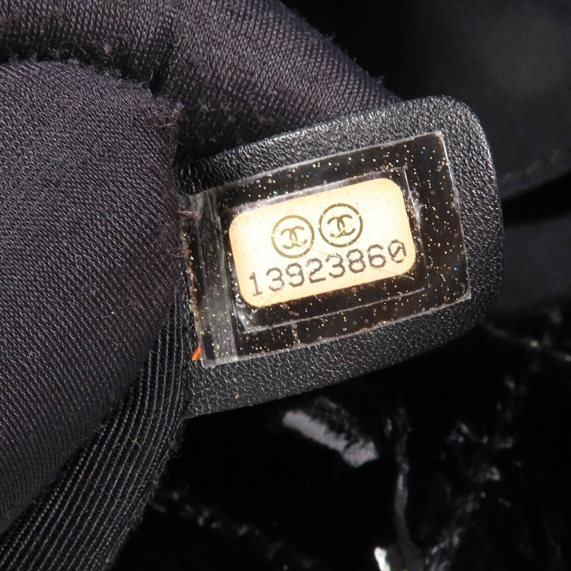 CHANEL 漆皮皮革Shoulder Bag銀扣鏈帶肩背袋-15