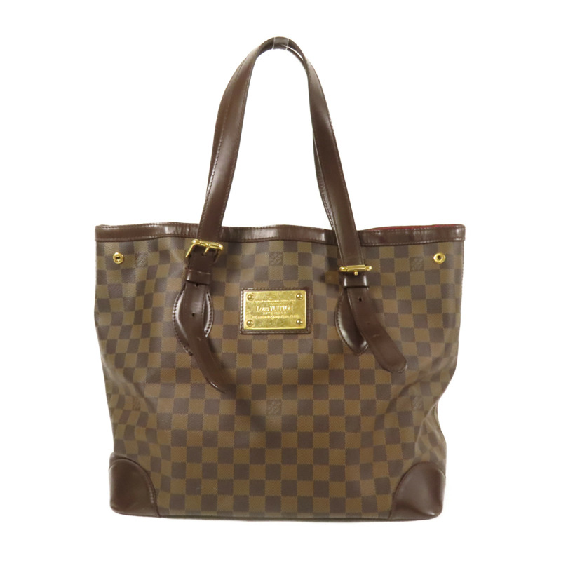LOUIS VUITTON Damier Hampstead MM金扣手挽袋-0