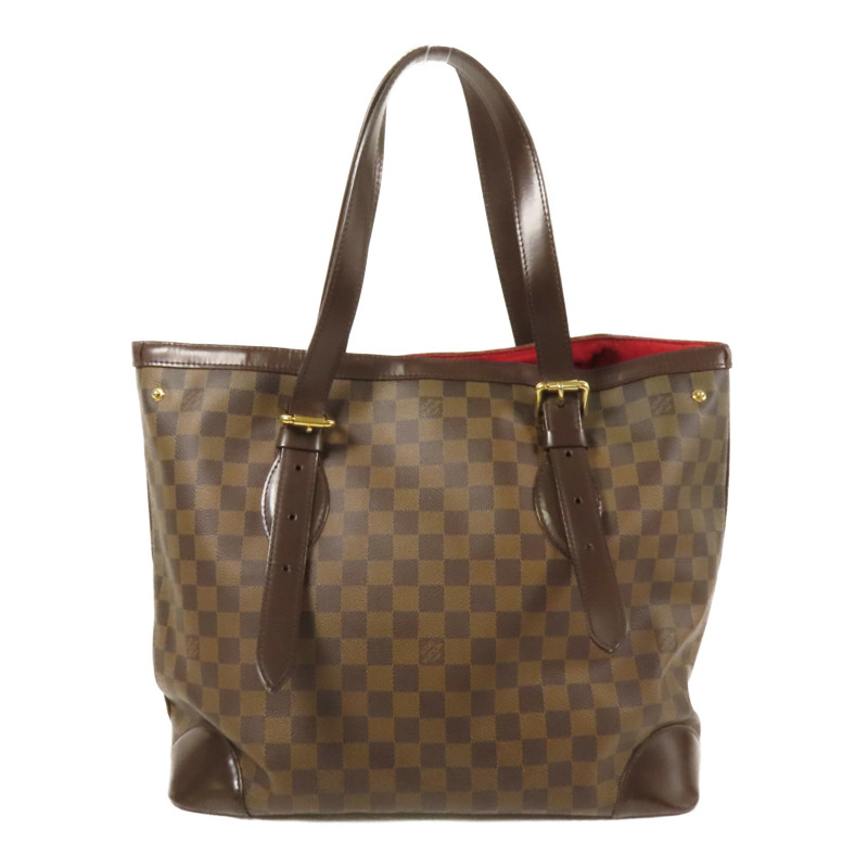 LOUIS VUITTON Damier Hampstead MM金扣手挽袋-1