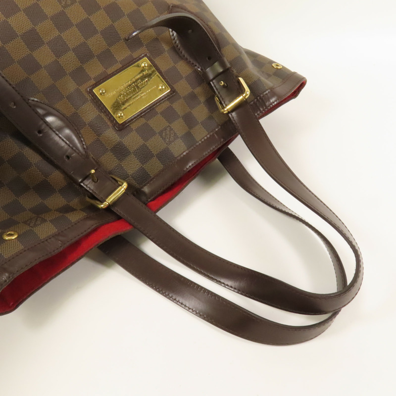 LOUIS VUITTON Damier Hampstead MM金扣手挽袋-5