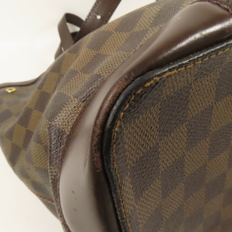 LOUIS VUITTON Damier Hampstead MM金扣手挽袋-10