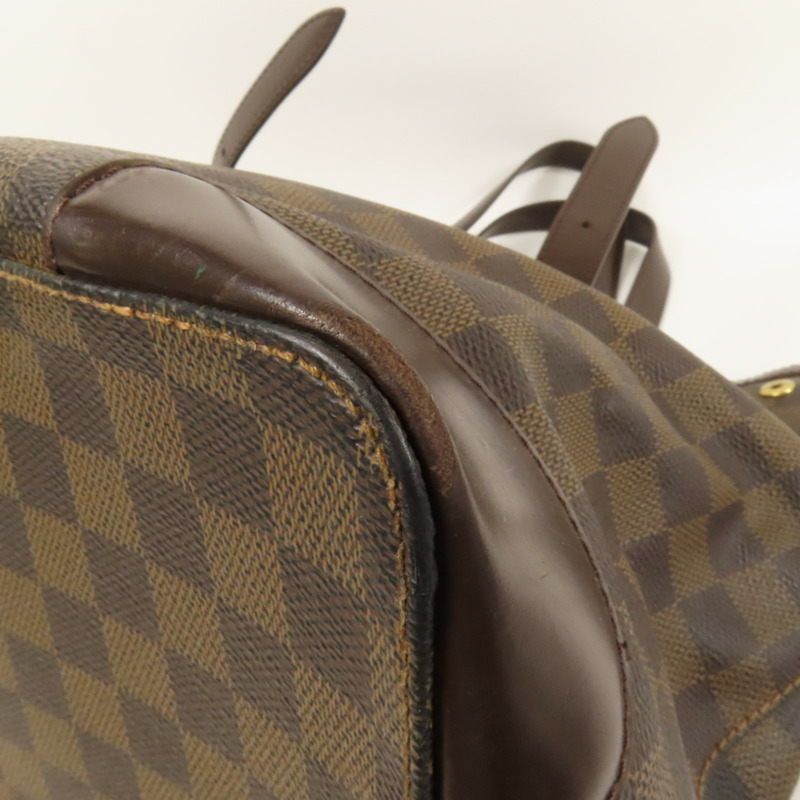 LOUIS VUITTON Damier Hampstead MM金扣手挽袋-11