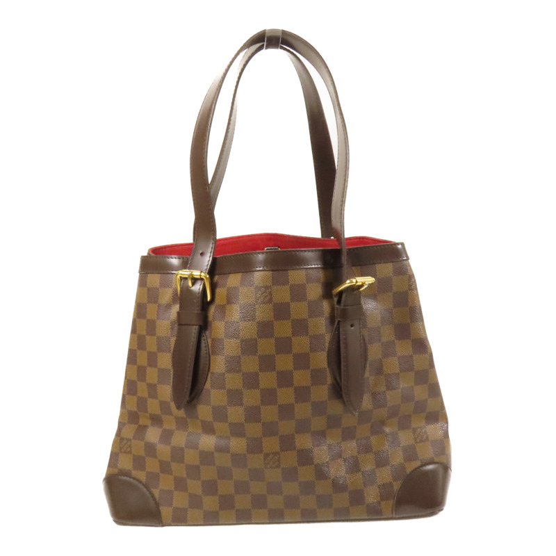 LOUIS VUITTON Damier Hampstead MM金扣手挽袋-1