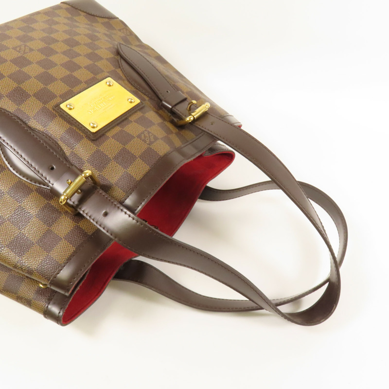 LOUIS VUITTON Damier Hampstead MM金扣手挽袋-4