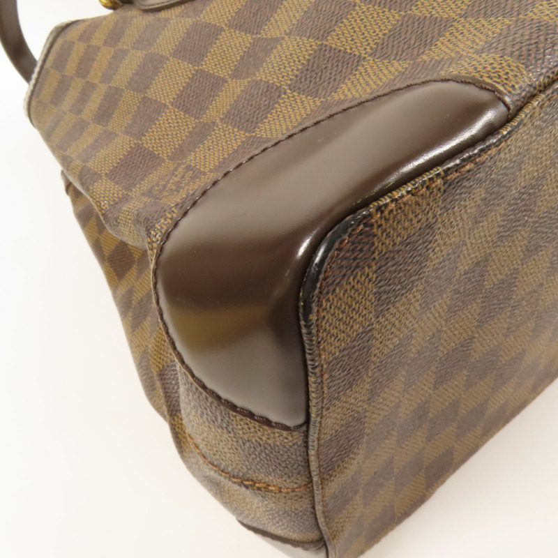 LOUIS VUITTON Damier Hampstead MM金扣手挽袋-11