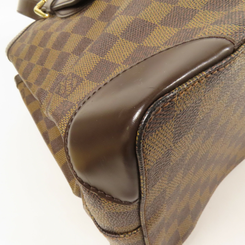 LOUIS VUITTON Damier Hampstead MM金扣手挽袋-13